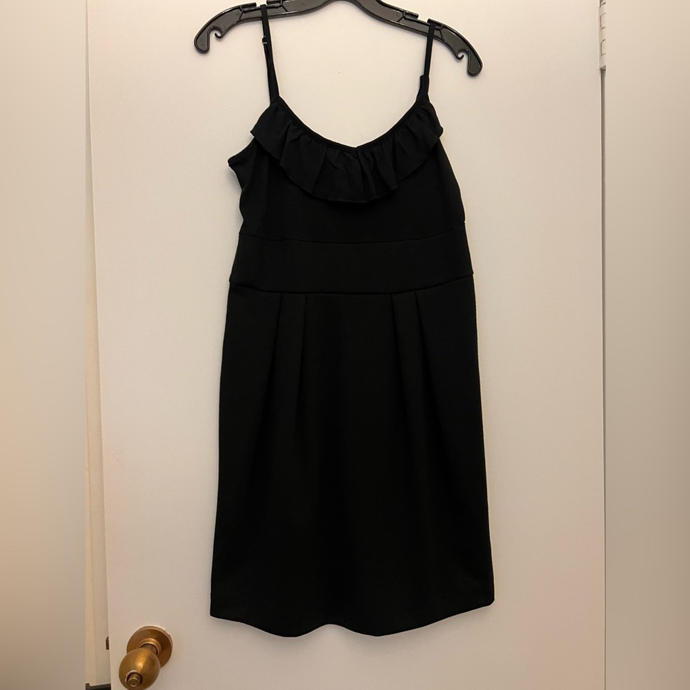 Brand New Juniors Medium Plain Black Summer Dress with Adjustable Straps
